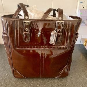Beautiful Patent Leather Coach Bag